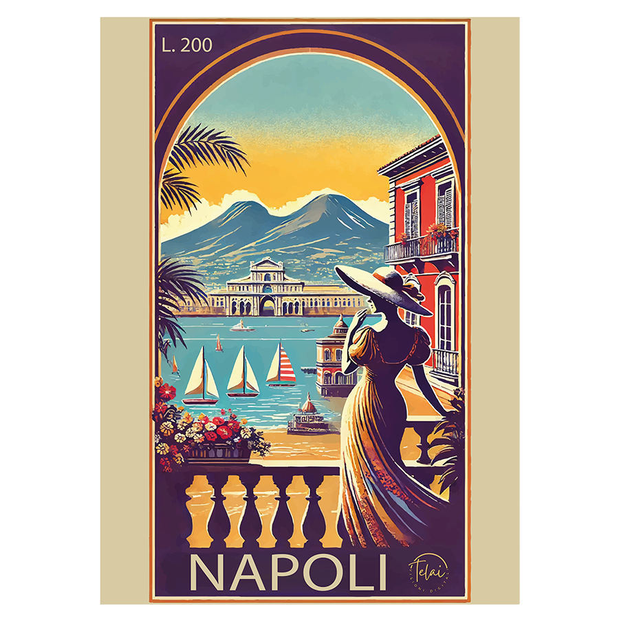 Cartolina d’Epoca: Napoli Vista dal Golfo